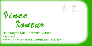 vince kontur business card